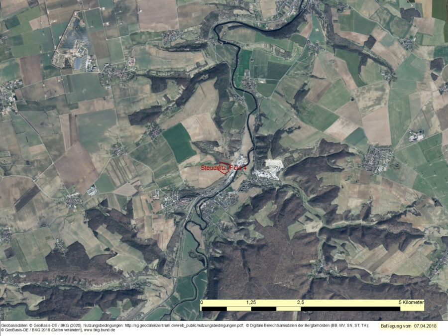 Bergwerkseigentum Steudnitz Feld 4, Kalkstein - Bild