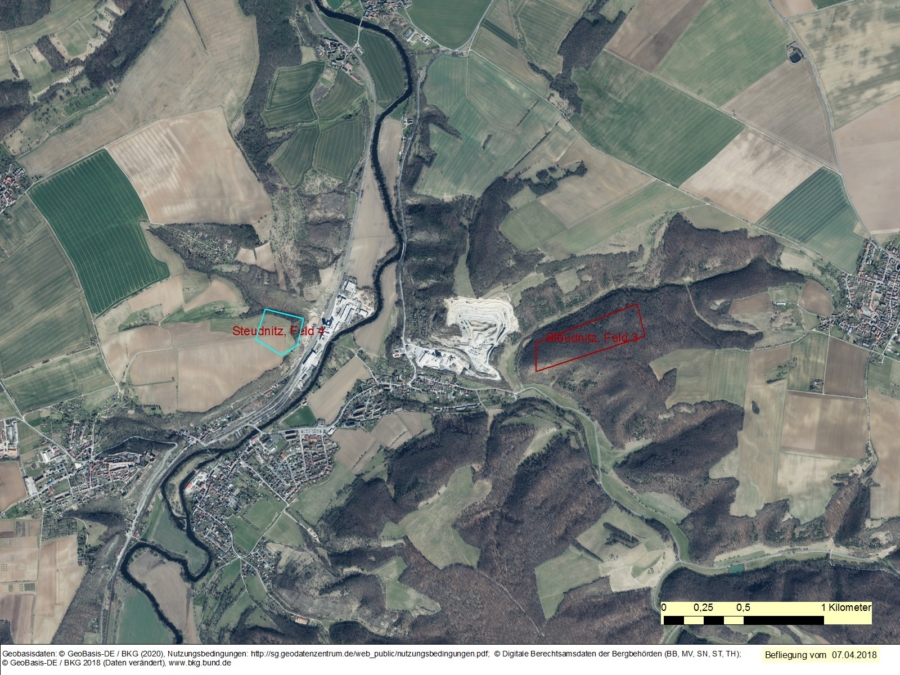 Bergwerkseigentum Steudnitz Feld 4, Kalkstein - Bild