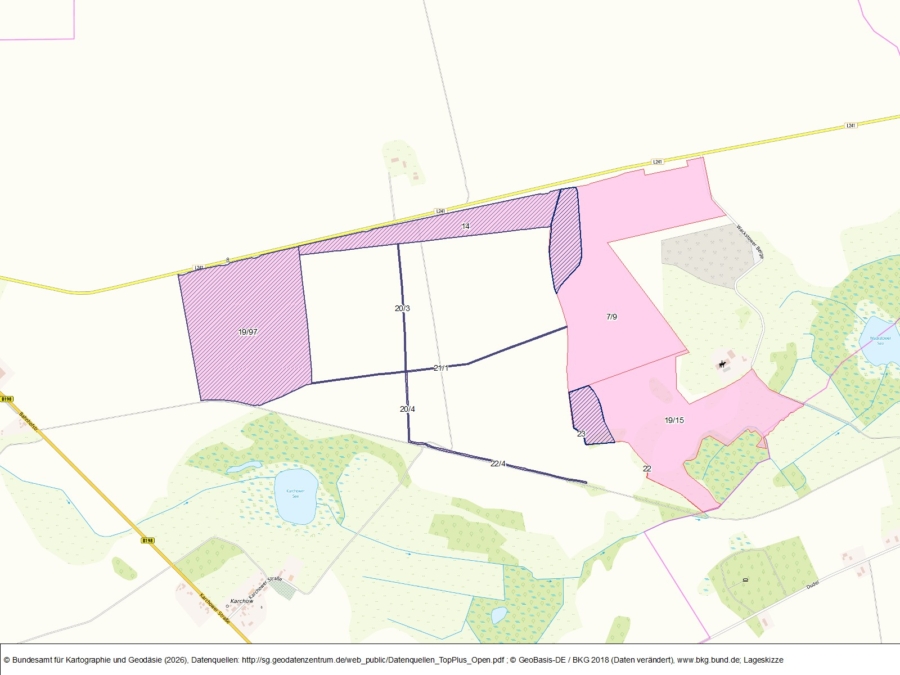 Flächen im Vorranggebiet für WEA Dambeck - Bild
