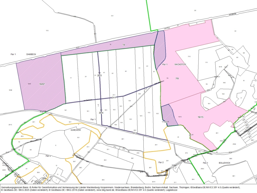 Flächen im Vorranggebiet für WEA Dambeck - Bild