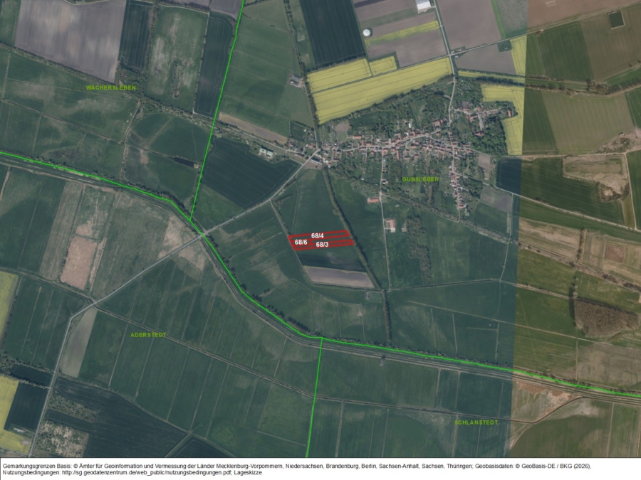 Grünland bei Gunsleben, Flur 7 - Bild