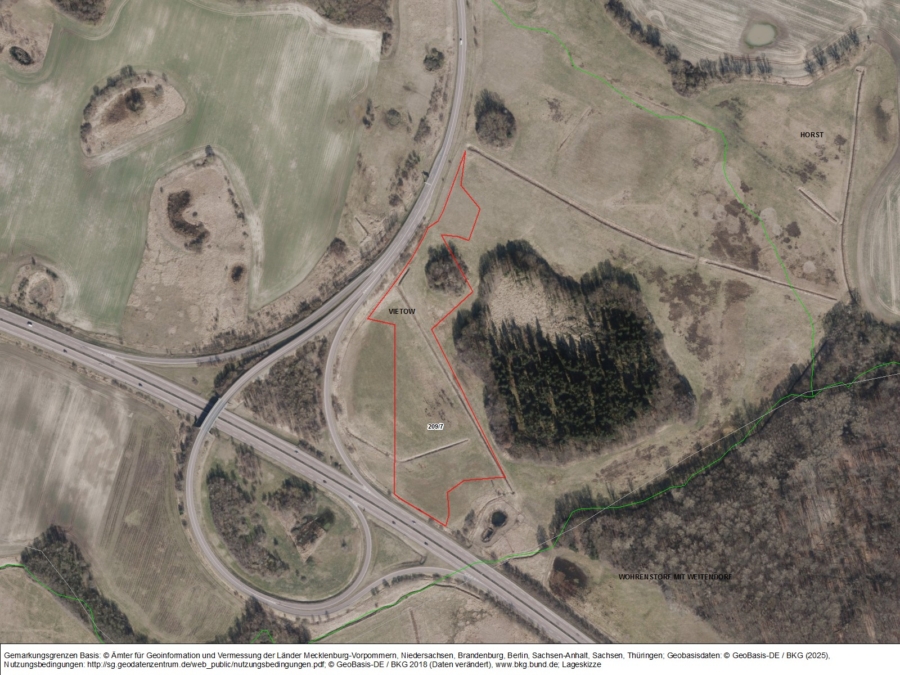 Grünland an der A 20, Abfahrt Sanitz - Titelbild