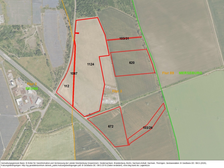 Potenzielle Flächen für WEA in Beuna/Merseburg - Bild