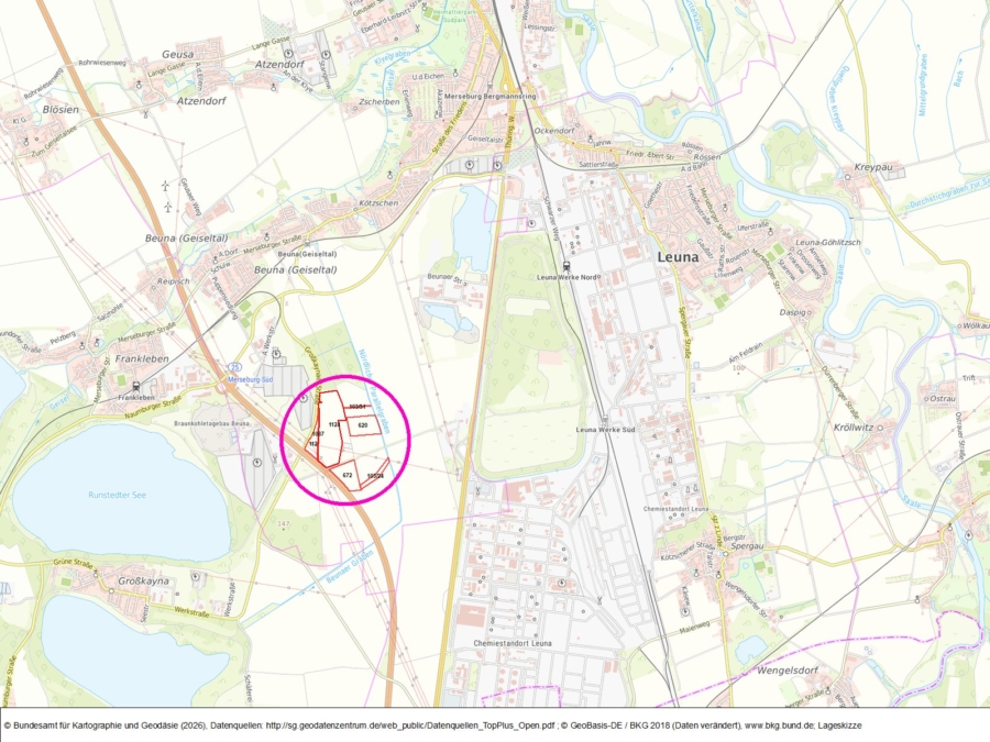 Potenzielle Flächen für WEA in Beuna/Merseburg - Bild