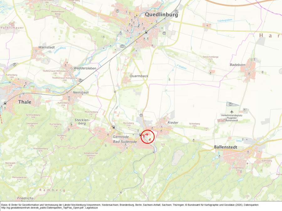 Grünland in Gernrode, Flur 3 - Bild