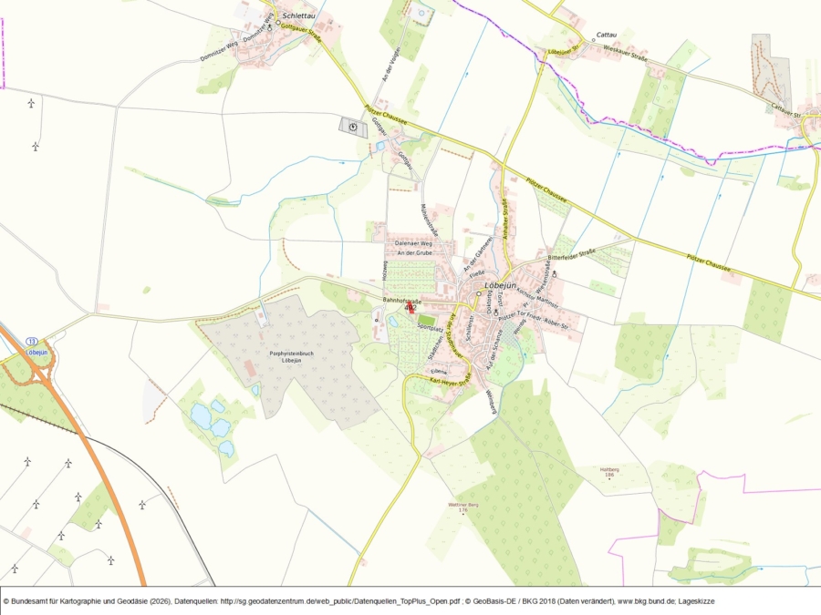 Löbejün-Einzelfläche im Ort - Bild