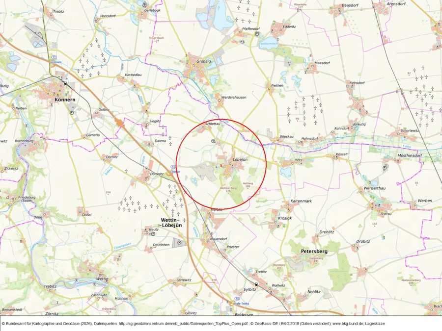 Löbejün-Einzelfläche im Ort - Bild