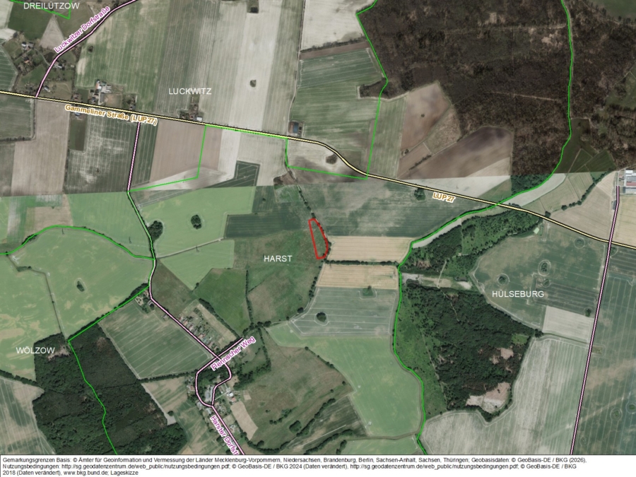 Gemarkung Harst - Flurstück in der ''Edelmann Wiese'' II - Bild