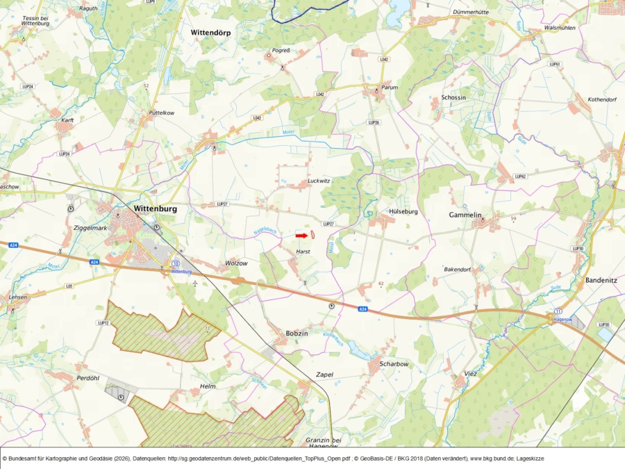 Gemarkung Harst - Flurstück in der ''Edelmann Wiese'' II - Bild