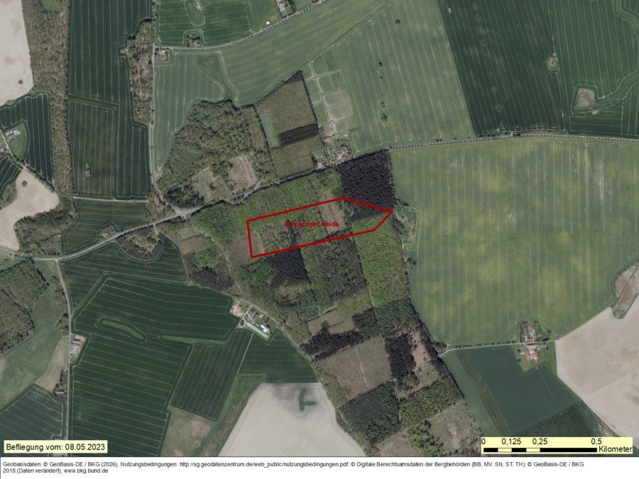 Ausschreibung Bergwerkseigentum Vipperower Heide, Kiese und Kiessande - Bild