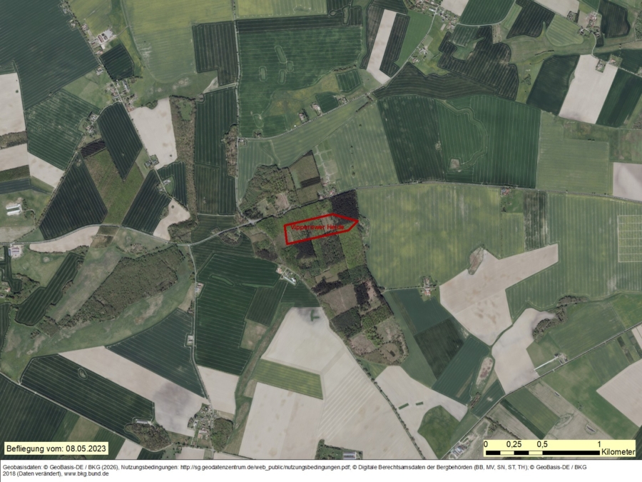 Ausschreibung Bergwerkseigentum Vipperower Heide, Kiese und Kiessande - Bild