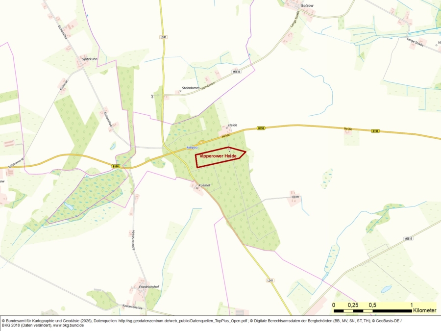Ausschreibung Bergwerkseigentum Vipperower Heide, Kiese und Kiessande - Bild