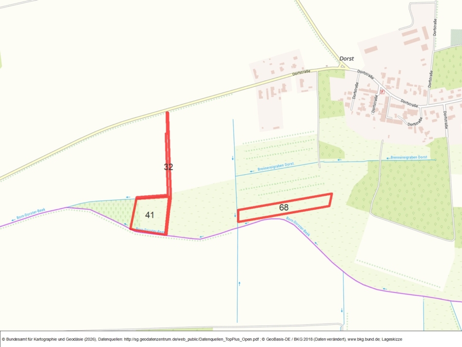 Flurstücke in Dorst - Bild