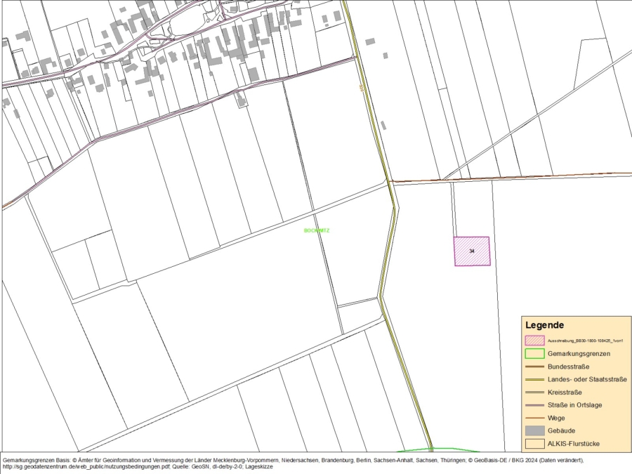 Bockwitz, Flur 4, Flurstück 34 - Bild