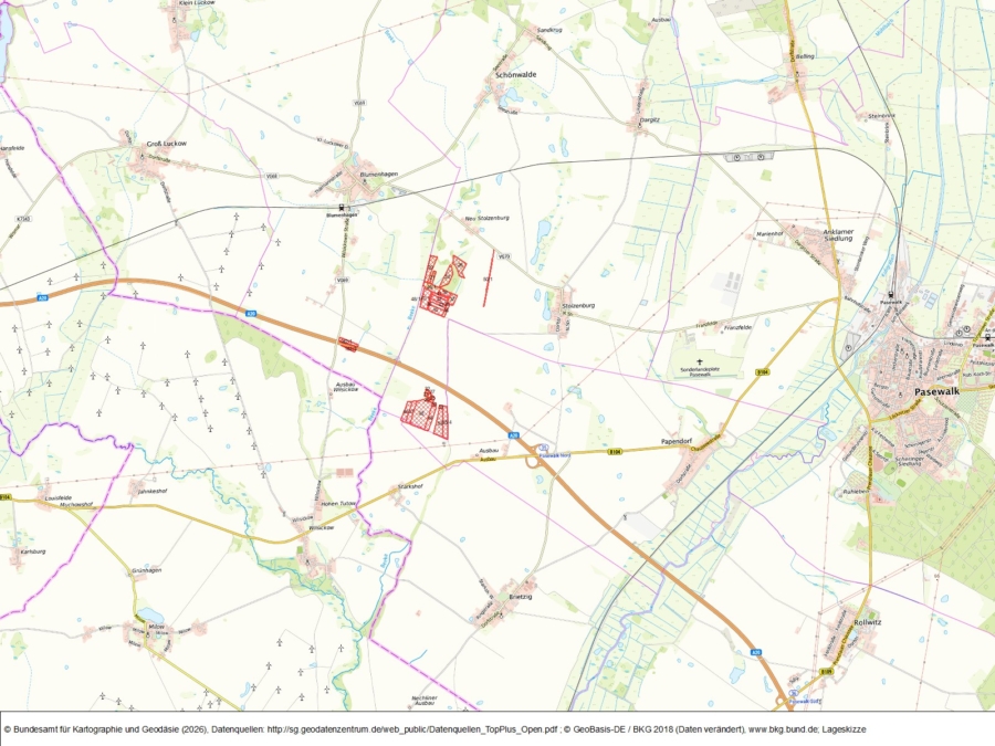 Vorranggebiet für WEA 140n/2024 bei Blumenhagen - Bild