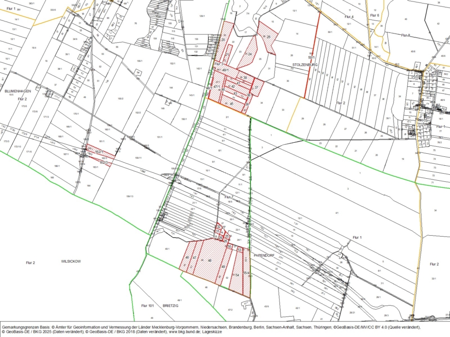 Vorranggebiet für WEA 140n/2024 bei Blumenhagen - Bild