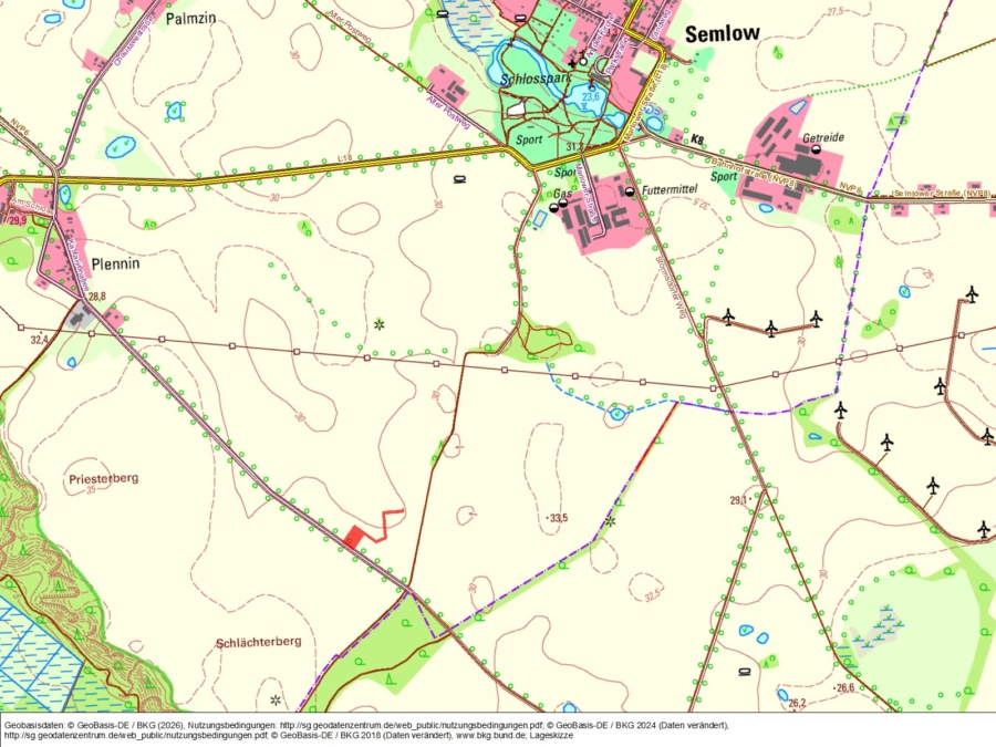 Flächen in Plennin - Bild