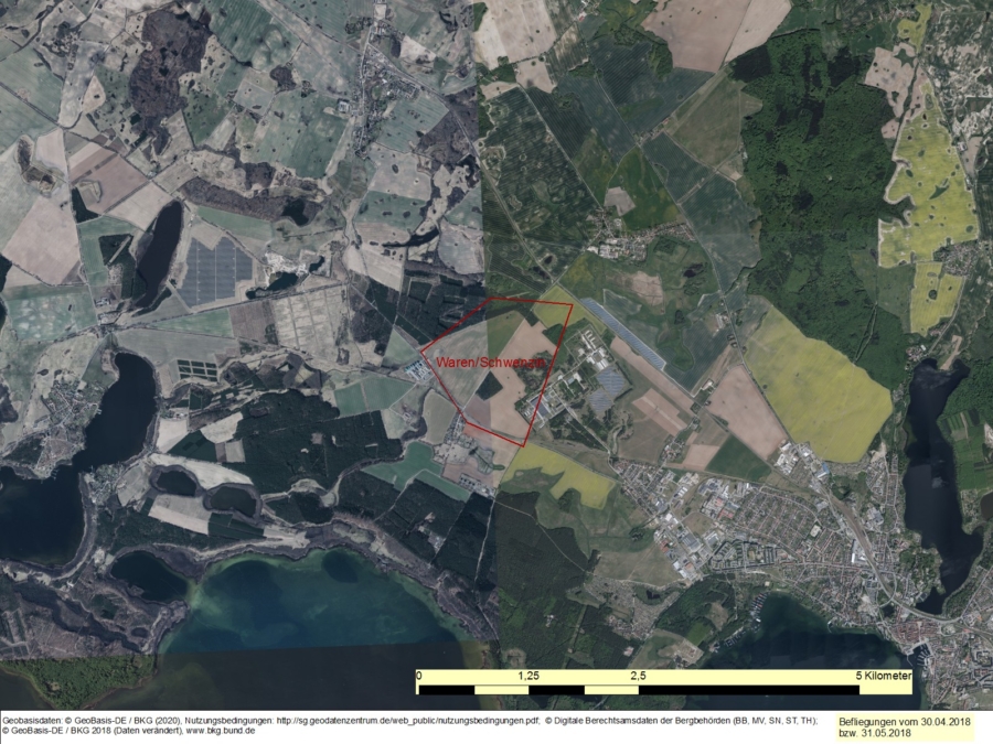 Bergwerkseigentum Waren/Schwenzin, Kiese und Kiessande - Bild