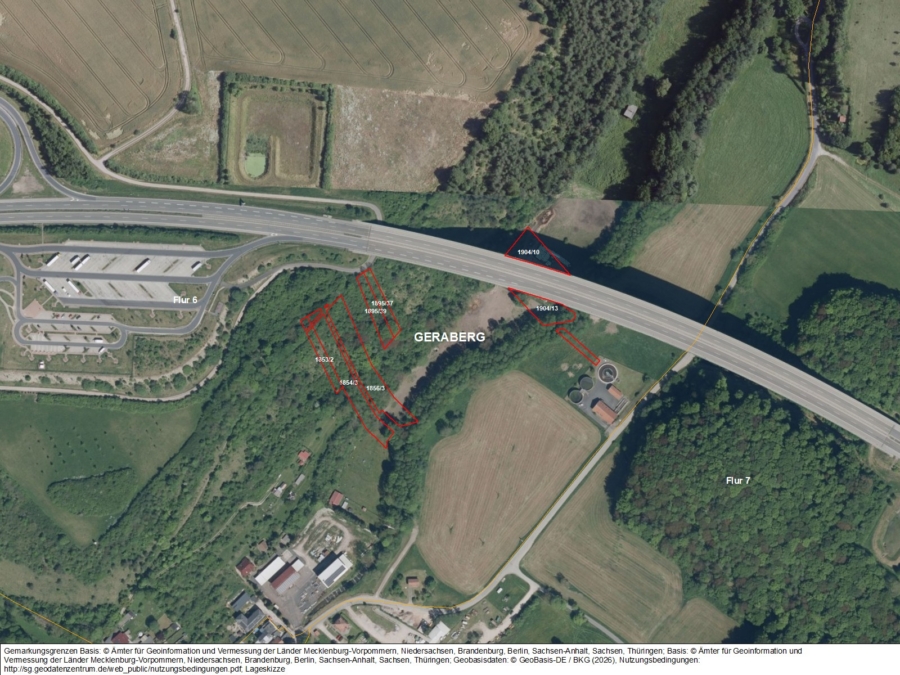 Flächen bei Geraberg und Geschwenda - Bild