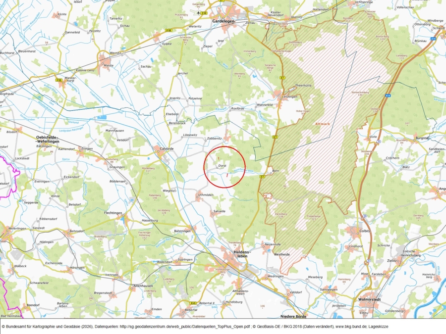 Acker bei Dorst - Bild