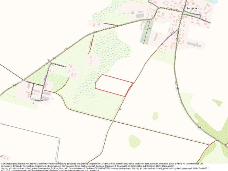 Ackerland bei Pampow - Bild