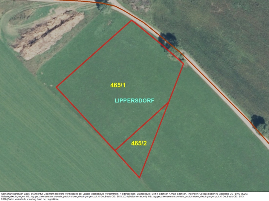 Grünland an der KAP-Straße westlich vom OT Lippersdorf - Bild
