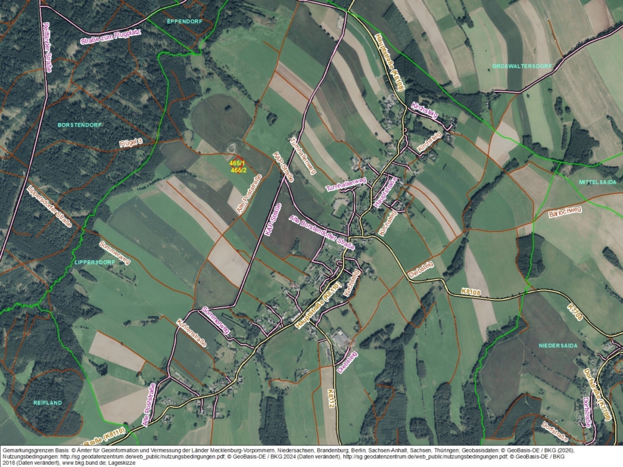 Grünland an der KAP-Straße westlich vom OT Lippersdorf - Bild