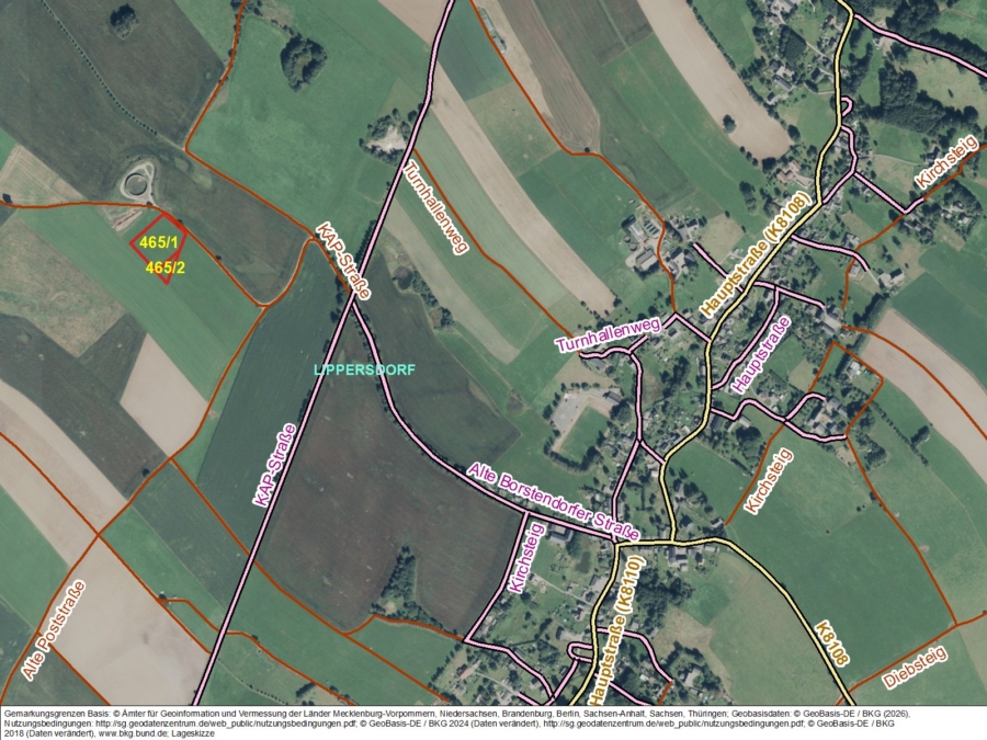 Grünland an der KAP-Straße westlich vom OT Lippersdorf - Titelbild