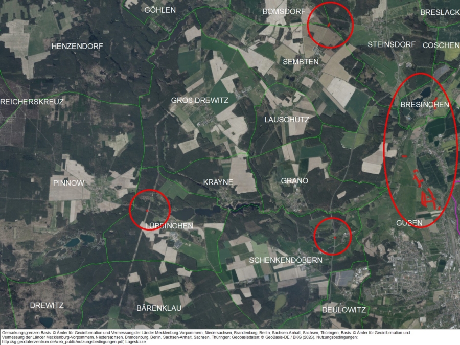 Landwirtschaftliche Flächen um Guben - Bild