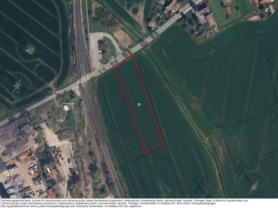 Ackerland bei Schönerlinde an der Schönerlinder Dorfstraße - Bild