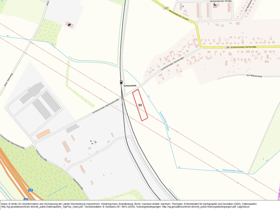 Ackerland bei Schönerlinde an der Schönerlinder Dorfstraße - Bild