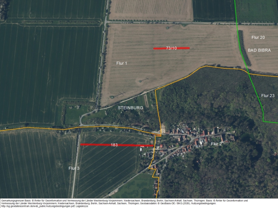 Flächen bei Saubach und Steinburg - Bild