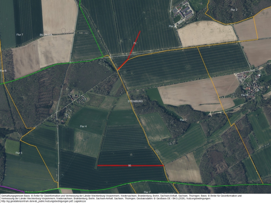 Flächen bei Saubach und Steinburg - Bild