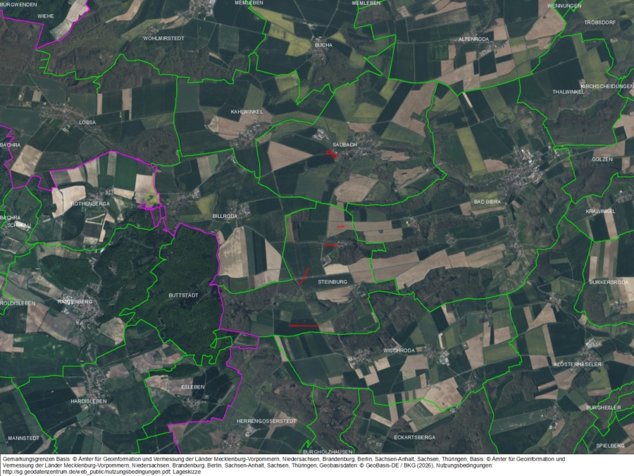 Flächen bei Saubach und Steinburg - Bild