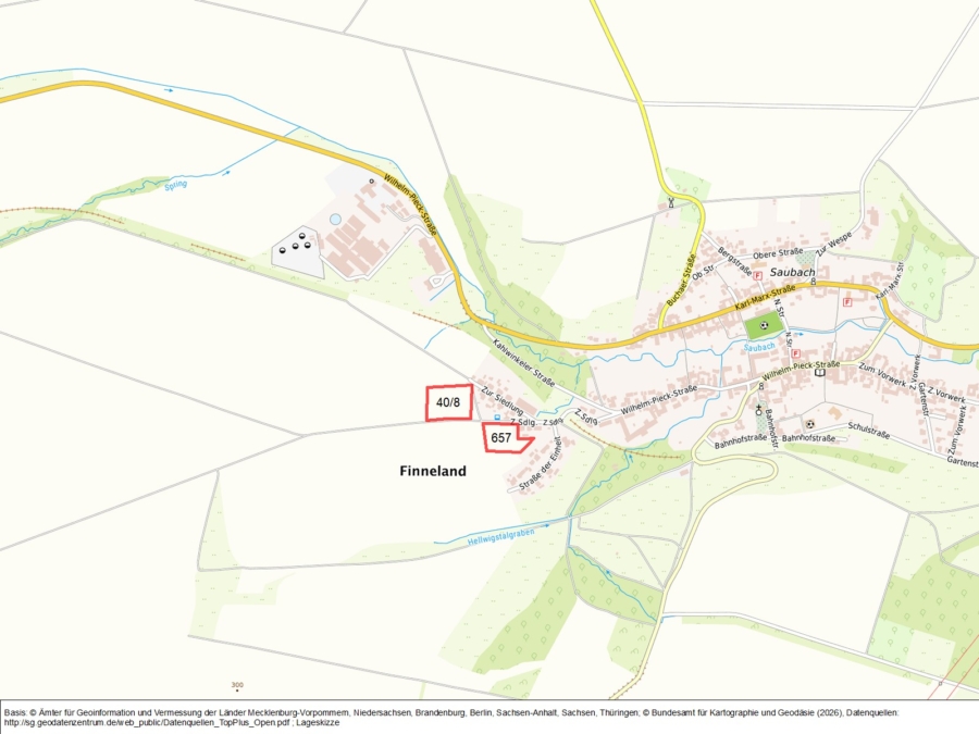 Flächen bei Saubach und Steinburg - Bild