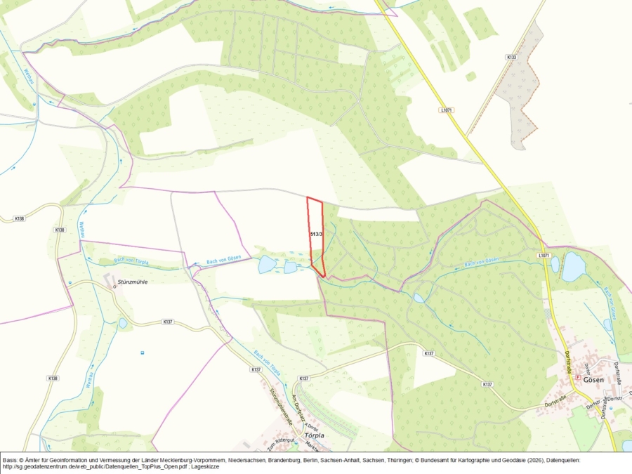 Fläche bei Königshofen - Bild