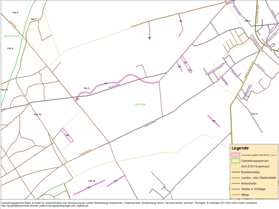 Flächen in Belgern Flur 5 und 14 - Bild