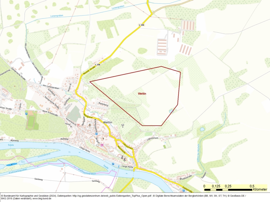 Bergwerkseigentum Wettin, Hartgestein - Bild