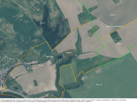 Wettin-Einzelfläche, Sachsen-Anhalt, Saalekreis