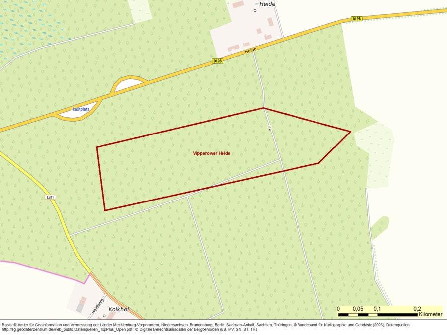 Bergwerkseigentum Vipperower Heide, Kiese und Kiessande - Bild