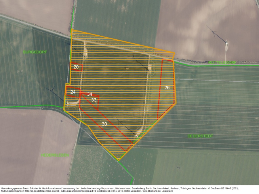 Flächen im Windvorranggebiet Rottelsdorf - Bild