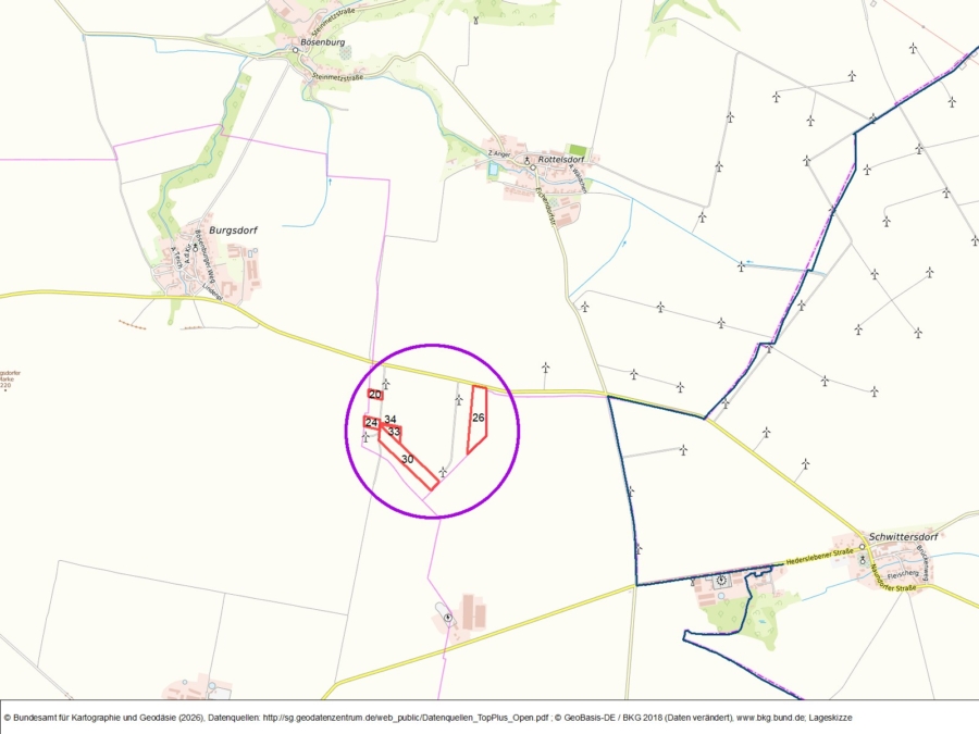 Flächen im Windvorranggebiet Rottelsdorf - Bild