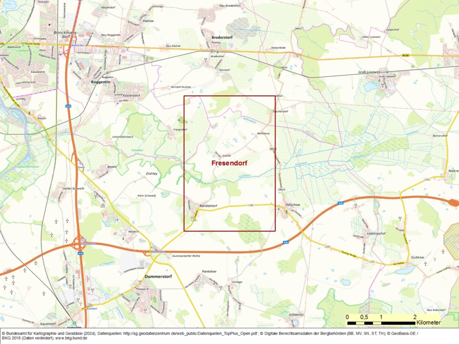 Bergwerkseigentum Fresendorf Untergrundspeicherformation - Bild