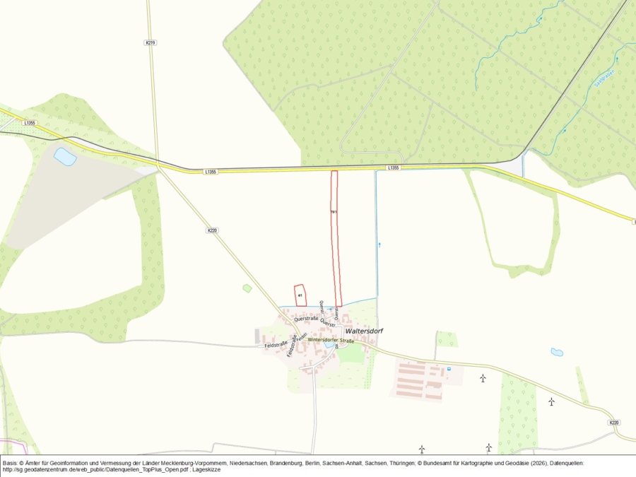 Acker Waltersdorf, Flur 1 und 4 - Bild