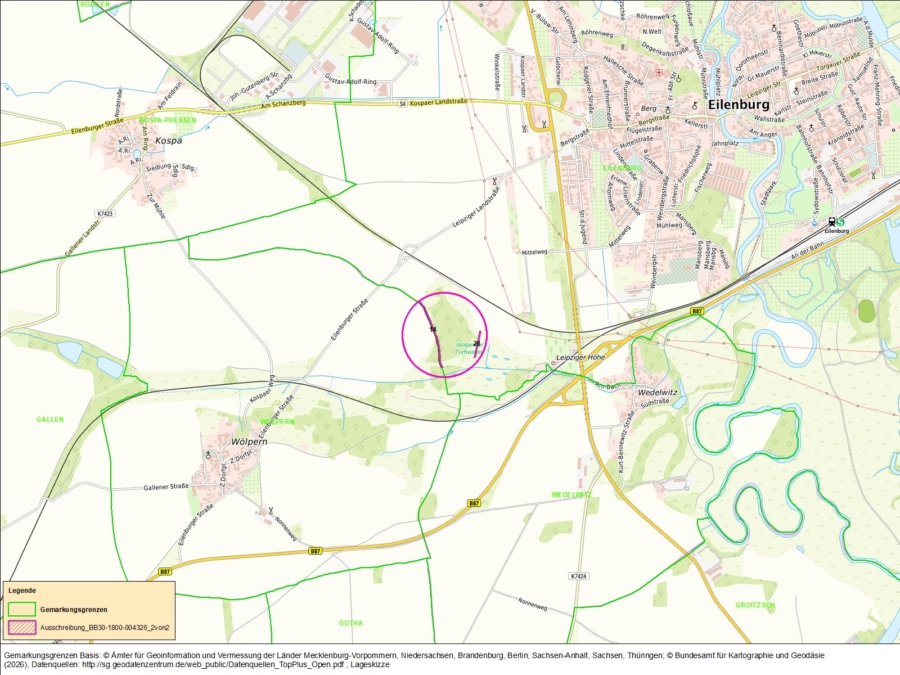Flächen in Eilenburg, Flur 13, Flurstücke 14 und 28 - Bild