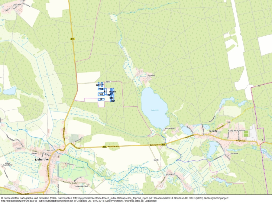 Ackerland nordwestlich von Jamlitz an der K6103 - Bild