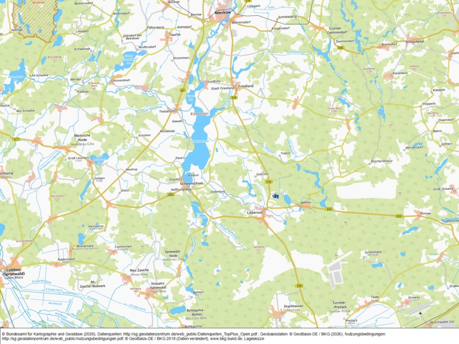 Ackerland nordwestlich von Jamlitz an der K6103 - Bild