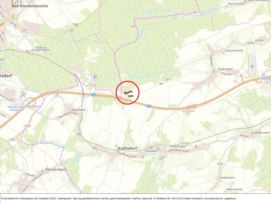 Flächen im und am Windvorranggebiet W6-Kraftsdorf - Bild