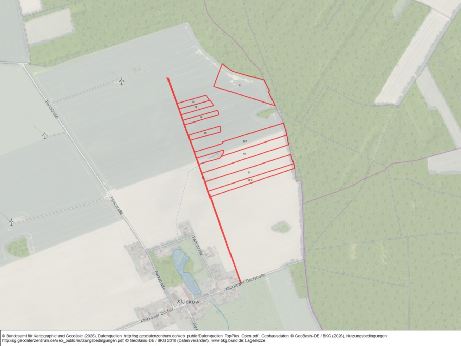 Flächen zur potenziellen Windenergienutzung bei Klockow - Bild