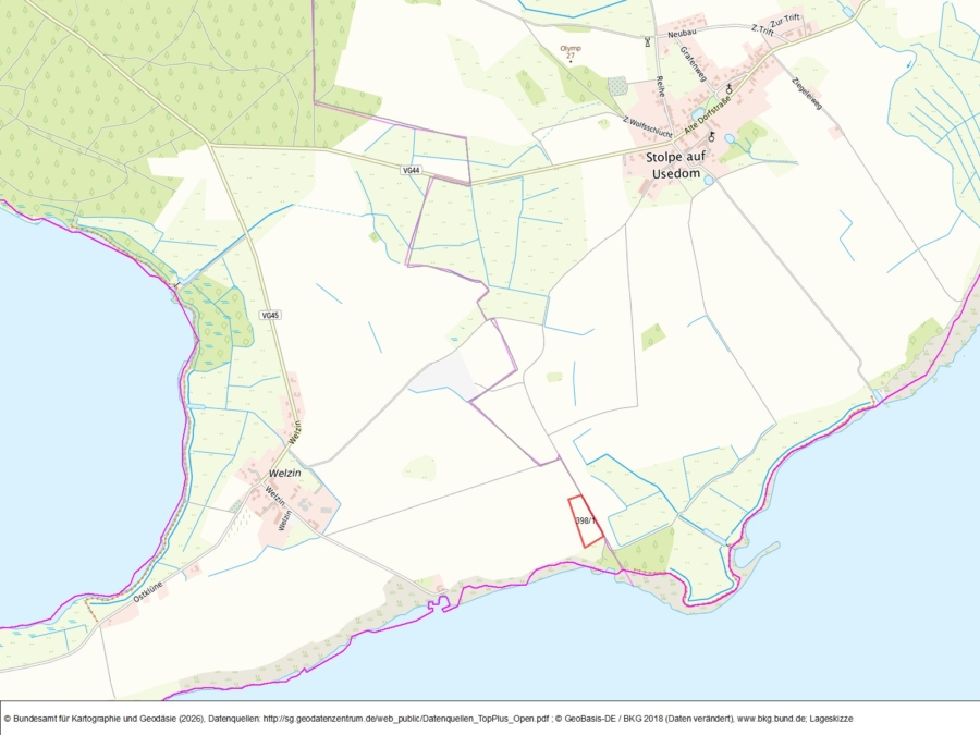 Fläche in Welzin/Insel Usedom - Bild